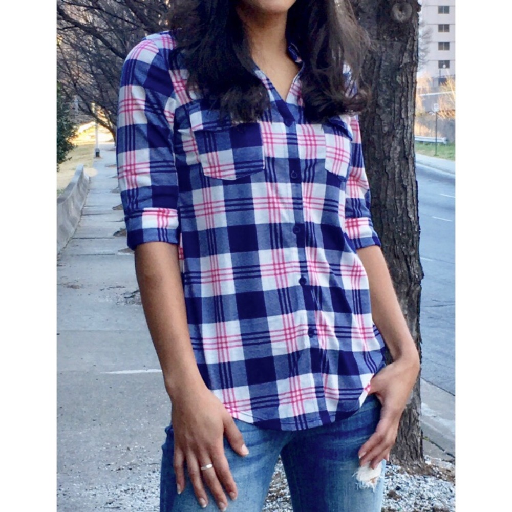 Soft Plaid Button Down Shirt